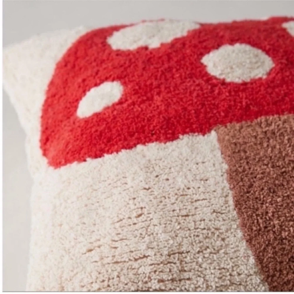 Mushroom Mini Tufted Throw Pillow